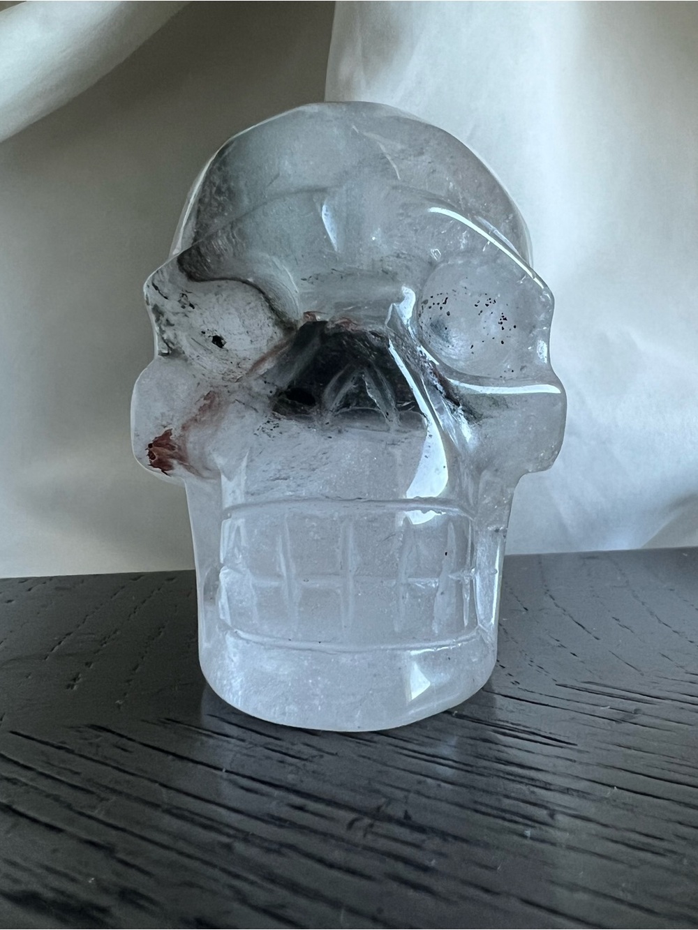 Garden Quartz Skull Carving